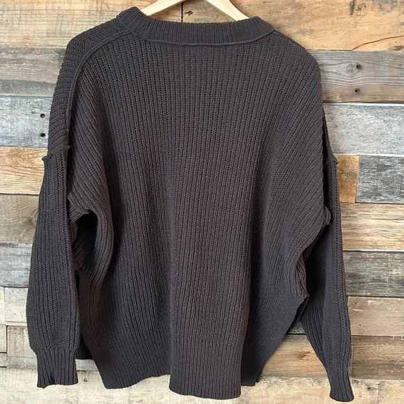Aerie Chocolate Knit Pullover - Picture 2 of 3